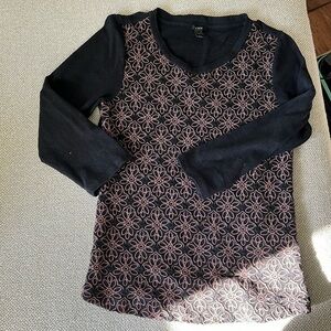 J. Crew XS black and pink women’s floral shirt